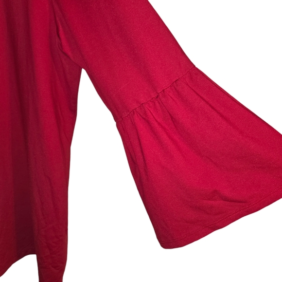 Talbots Stretchy Blouse with Long Bell Sleeves, Size XL - Picture 3 of 7